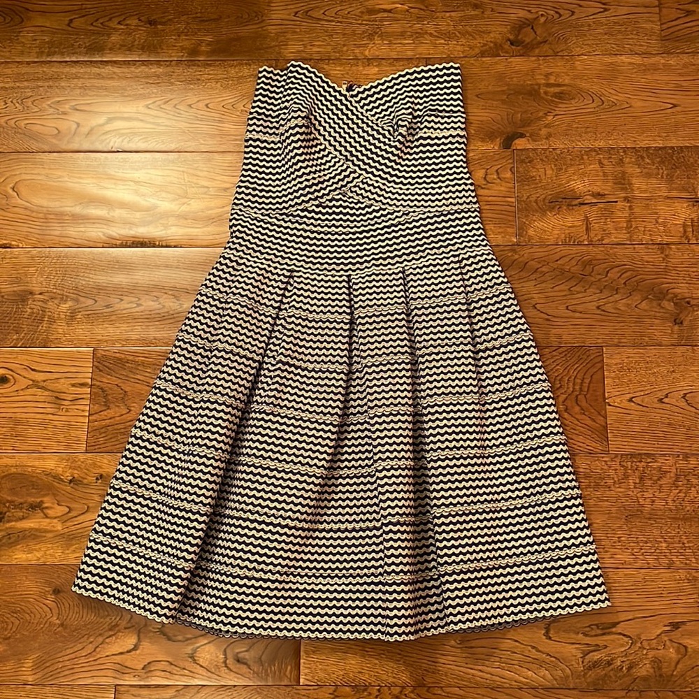 Blue and white stripe dress